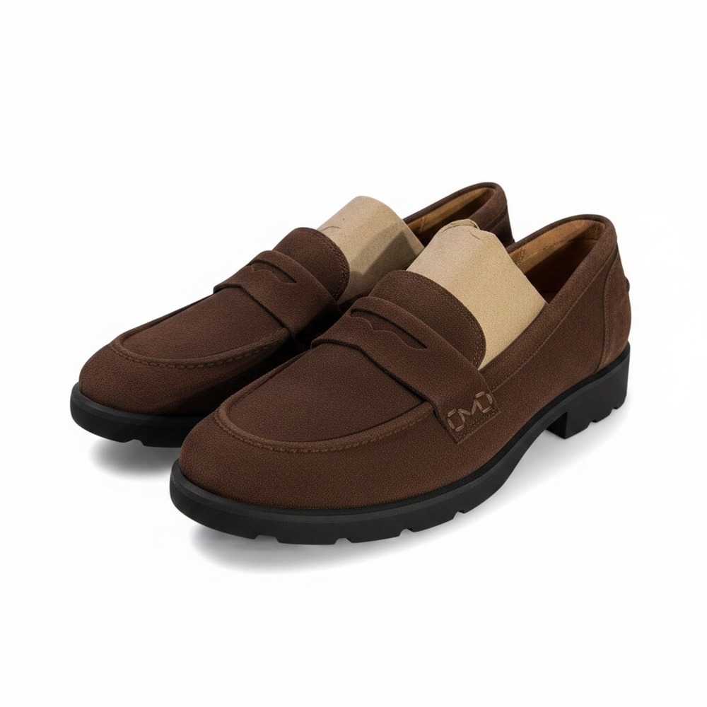 Vionic Cleo Loafer Womens 9.5 Brown Excellent Suede Lug Sole Orthotic Shoes